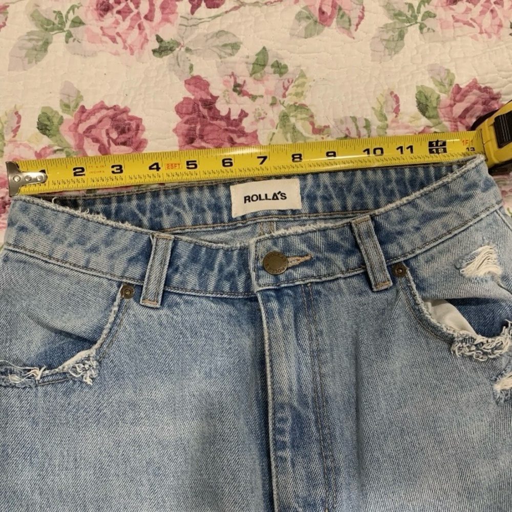 ROLLA’s Eastcoast High Rise Flare Jeans in Lightwash Blue Denim Size 26 - Picture 8 of 8
